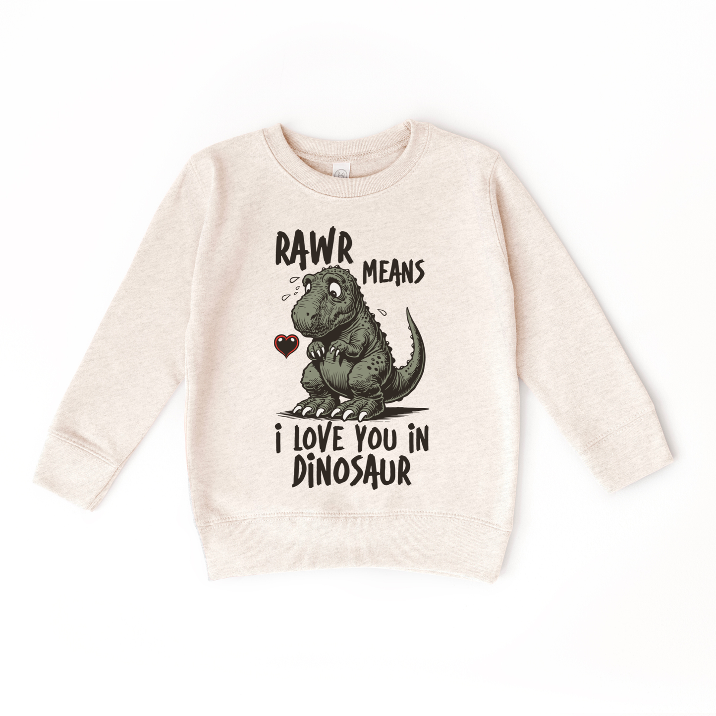 Rawr means I love you in Dinosaur Sweater