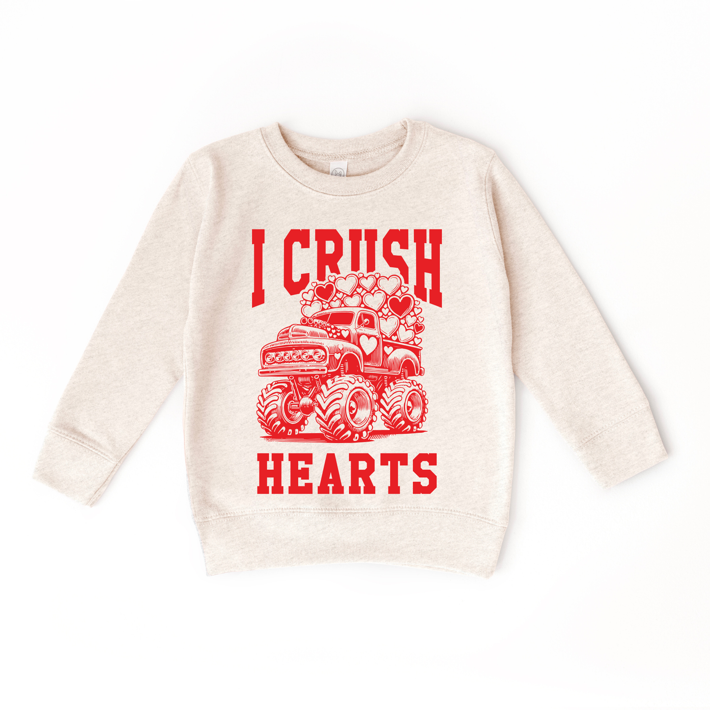 I Crush Hearts Monster Truck Sweater