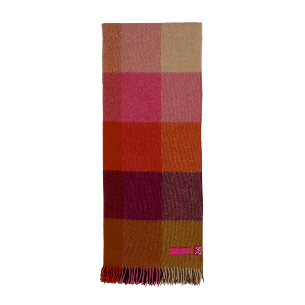 Southampton Home Merino Wool Throw – Block Bold