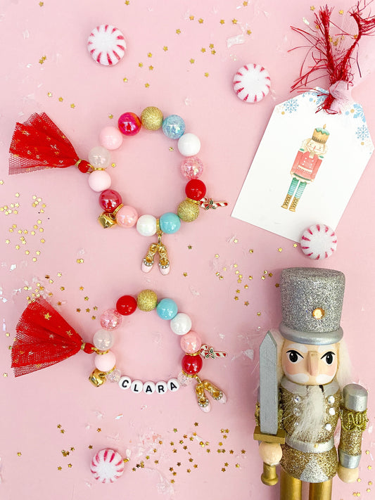 Holiday Nutcracker Sugar Plum Fairy (Pink) Charm Bracelet