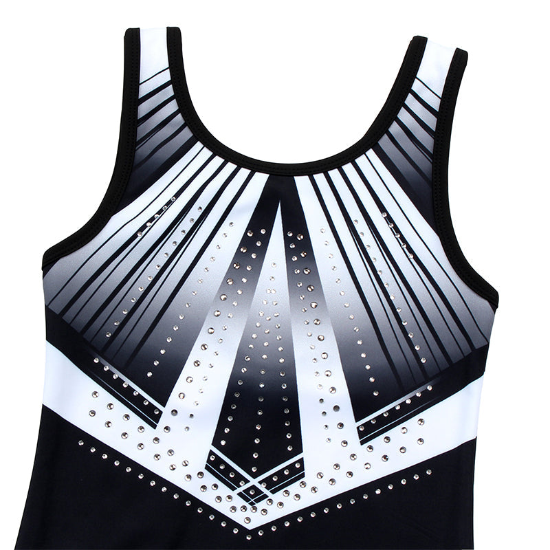 Advanced-grey Diamond Gymnastics Leotard with Shorts Set