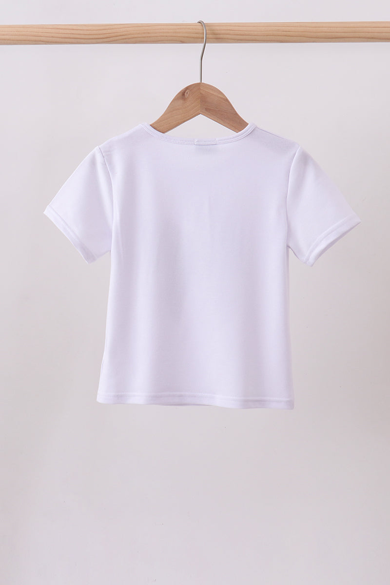 White bow sequin mom & me top