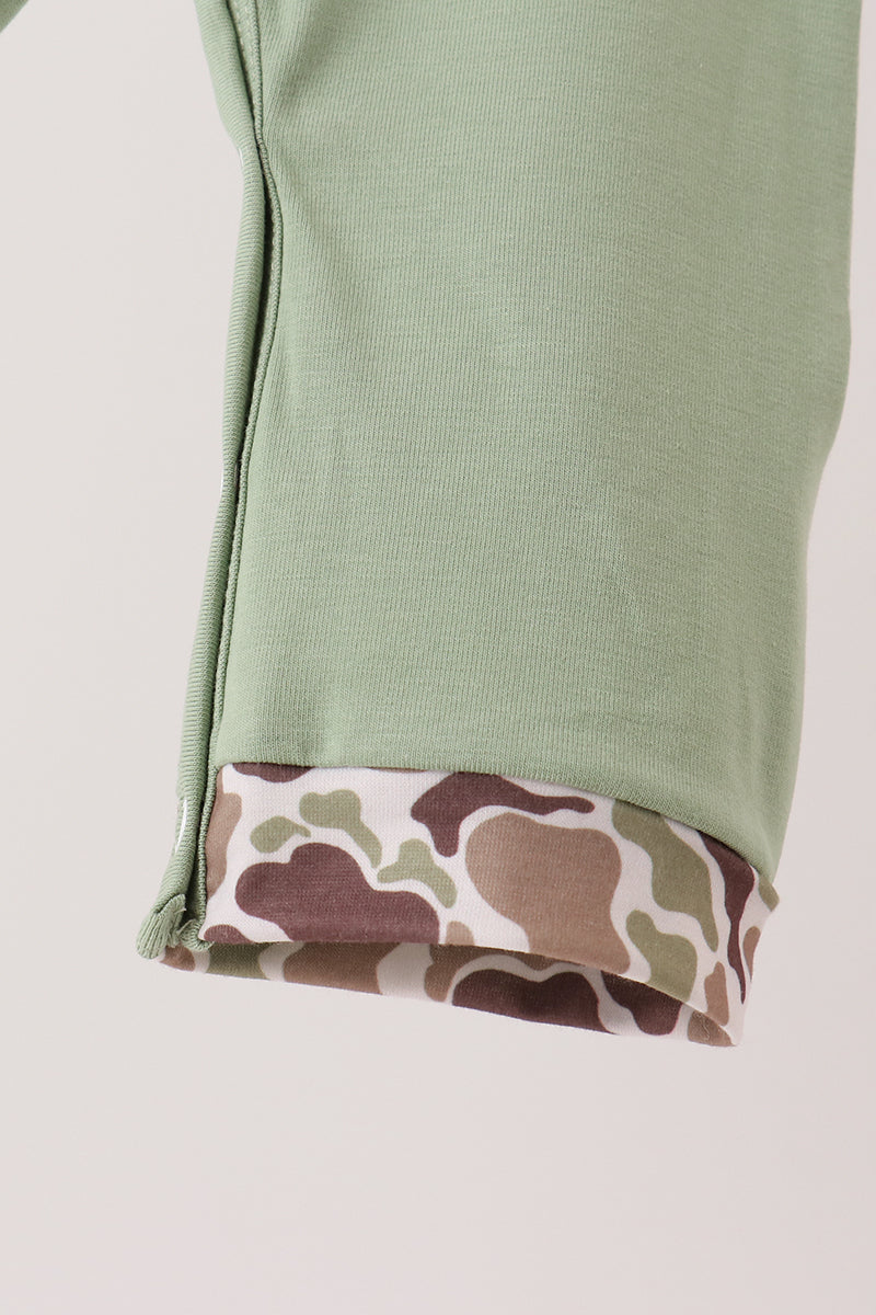 Camo Pumpkin Applique Romper
