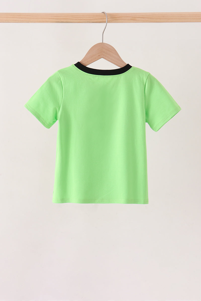 Green embroidery Halloween top