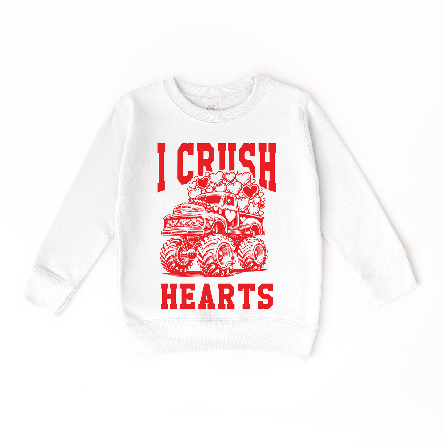 I Crush Hearts Monster Truck Sweater