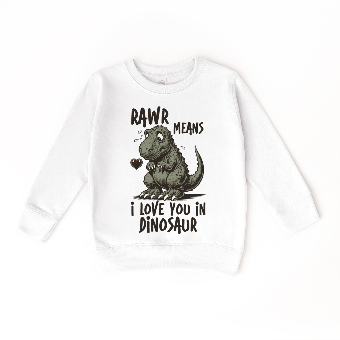 Rawr means I love you in Dinosaur Sweater