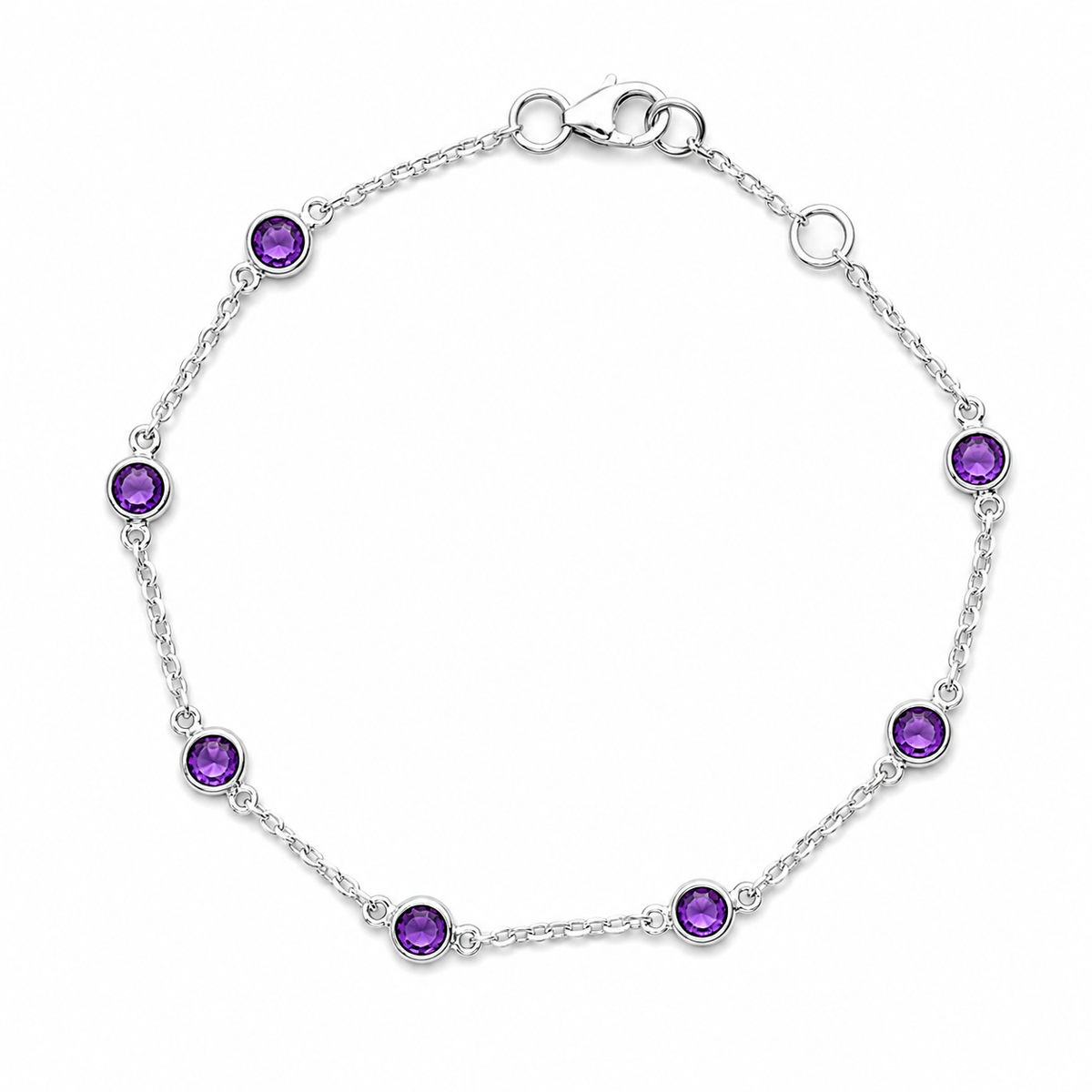 February Birthstone Bracelet — Amethyst