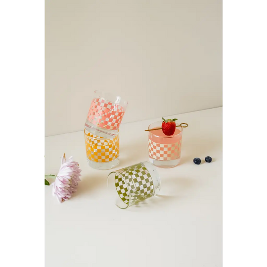 11oz Checkerboard Cocktail Glasses
