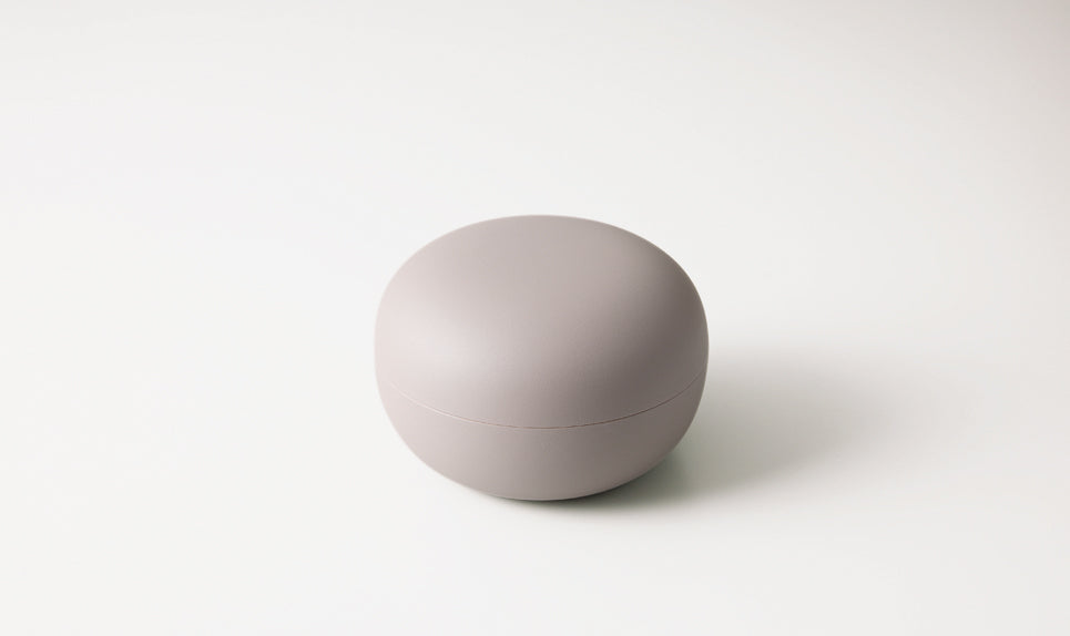 SNACK BENTO BOX PEBBLE ROUND GRAY STONE