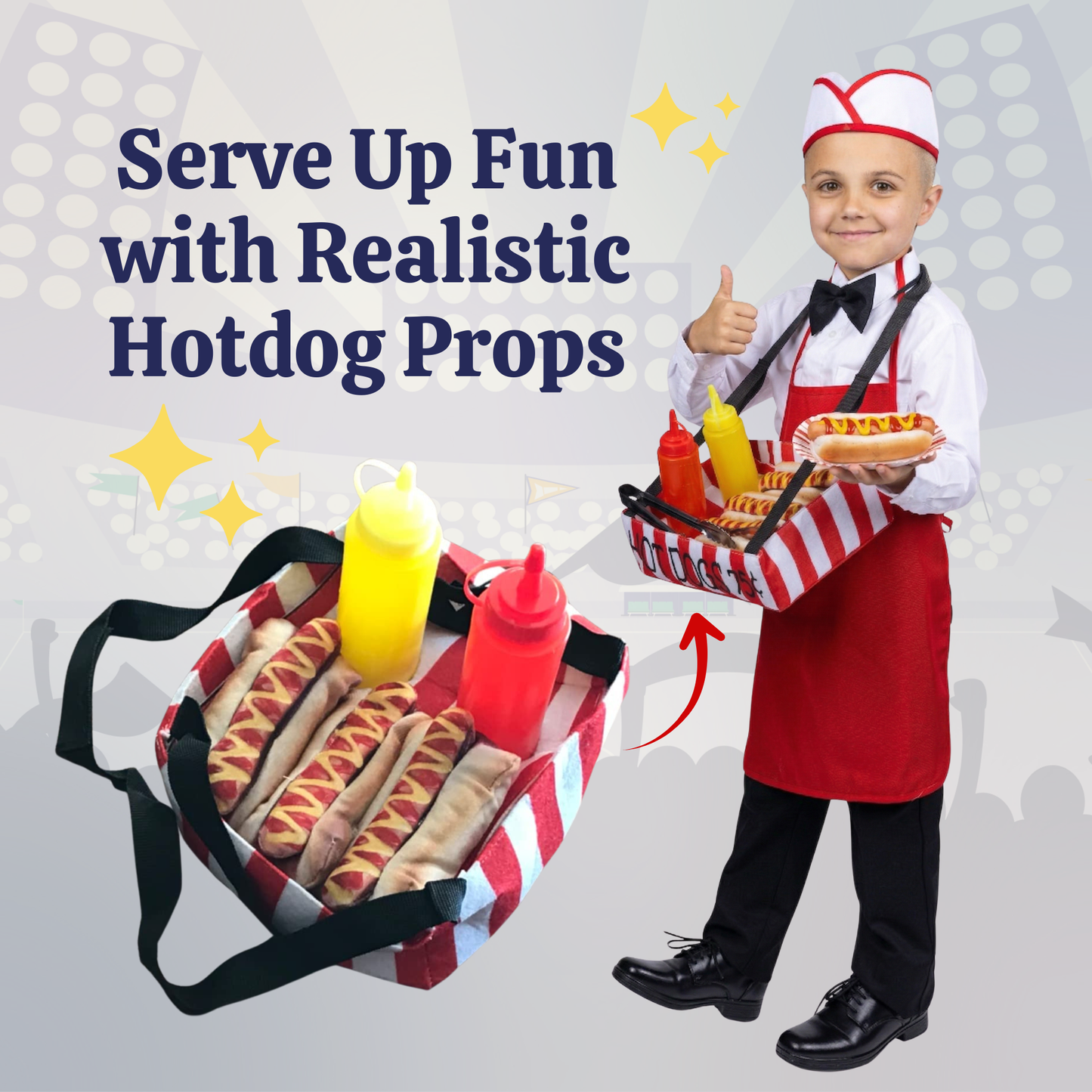 Hot Dog Vendor Costume - Kids