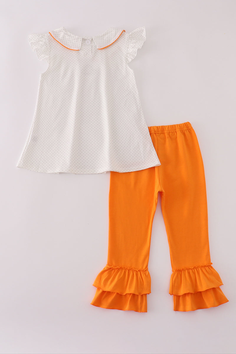 Tennessee vols applique ruffle pants set
