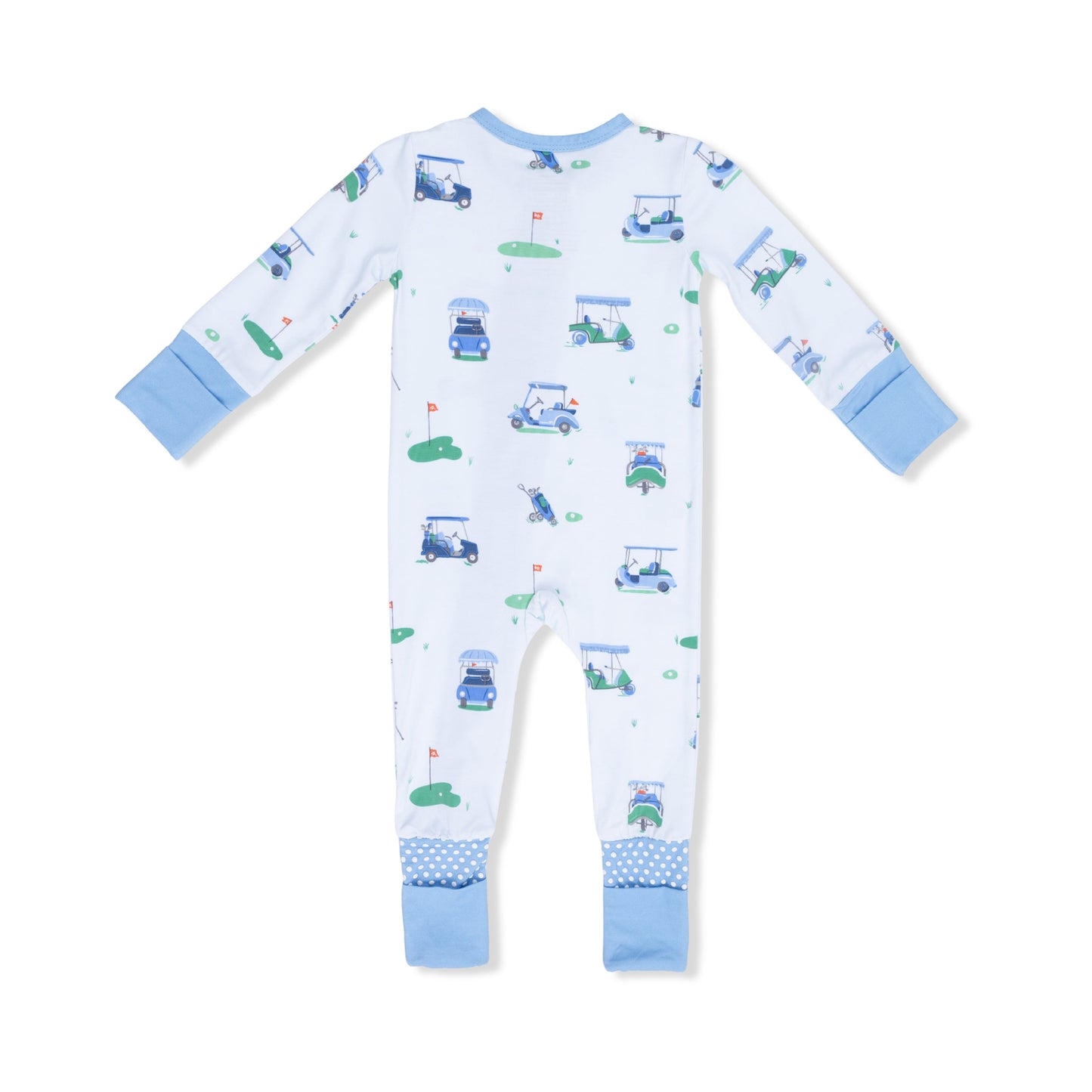 Vintage Golf Carts Blue - Convertible Romper