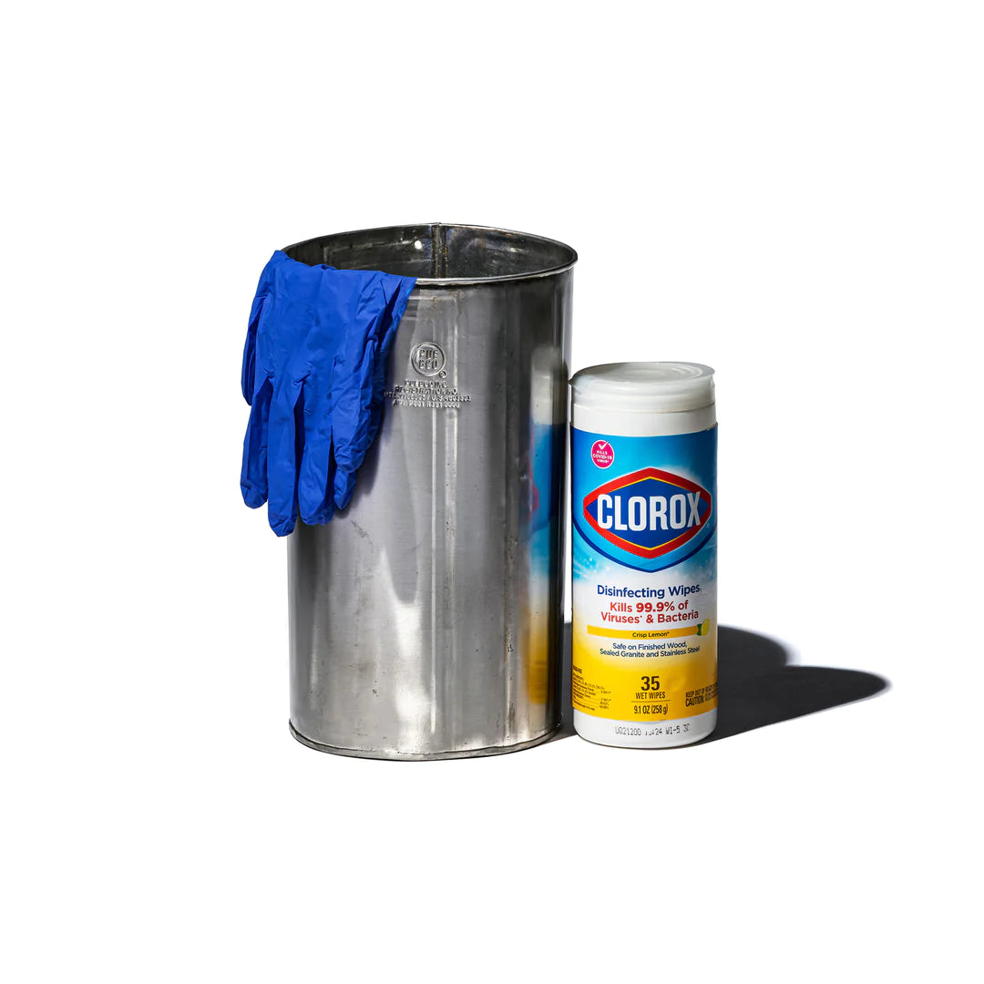 Recycled Steel Trashcan from used oil can