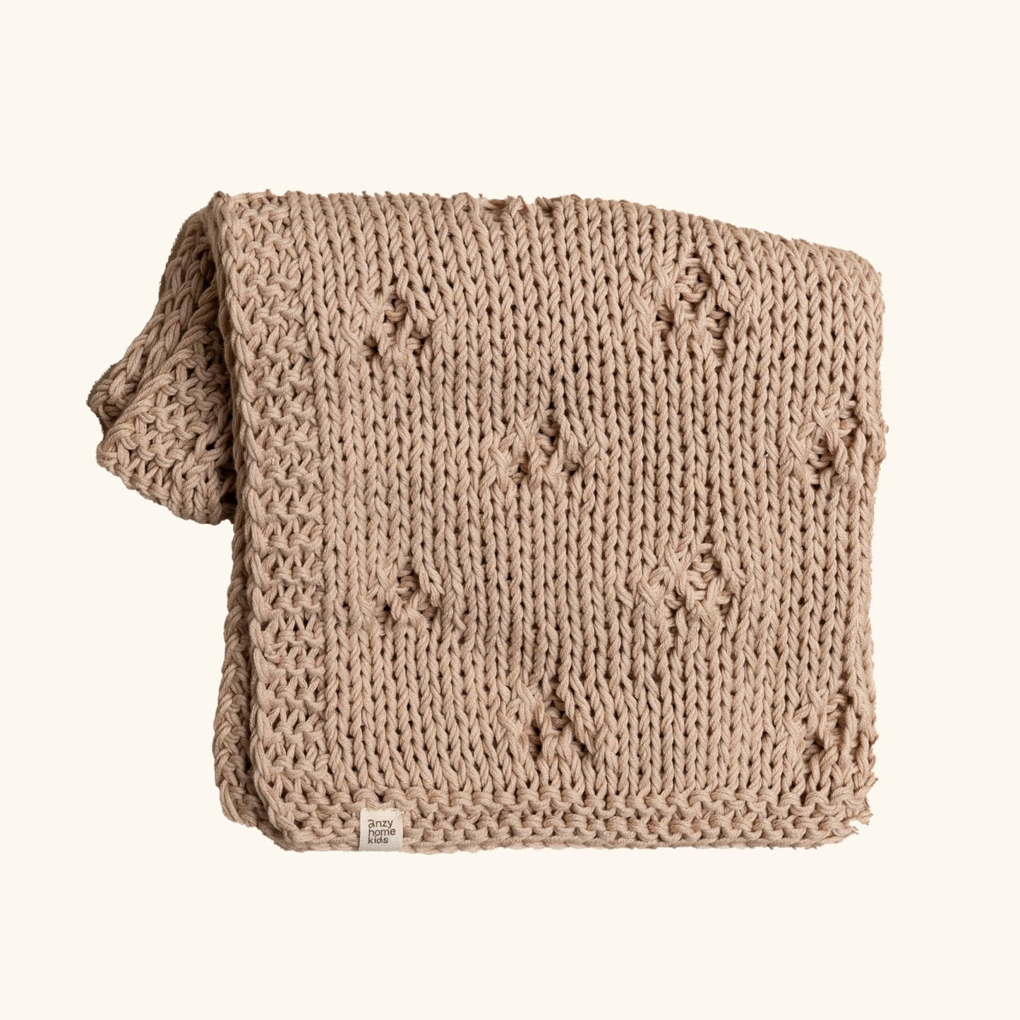 Baby Blanket Hand-Knitted Pointelle