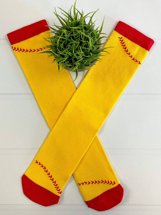 Softball Stitches Tube Socks