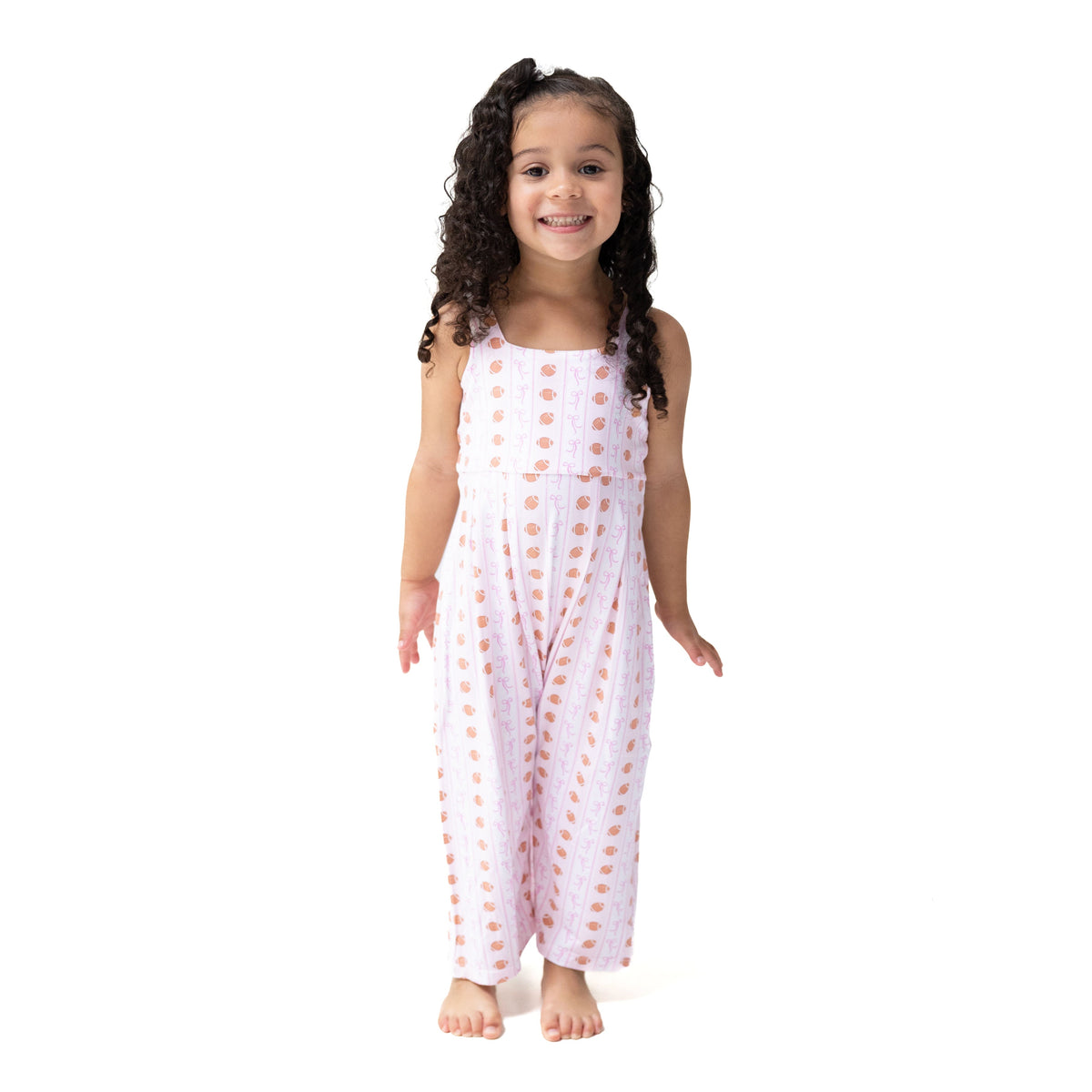 Football Bow Stripe - Wide Leg Jumpsuit