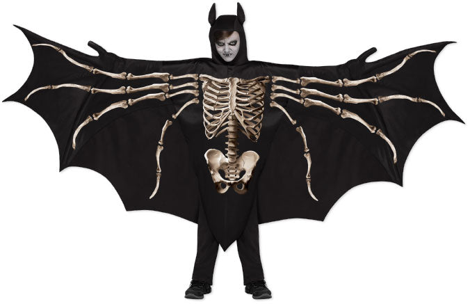 Wicked Winged Bat Skeleton Wing Cape Boys Costume