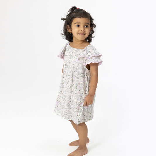 Shannon Floral - V-Neck Dress and Bloomer