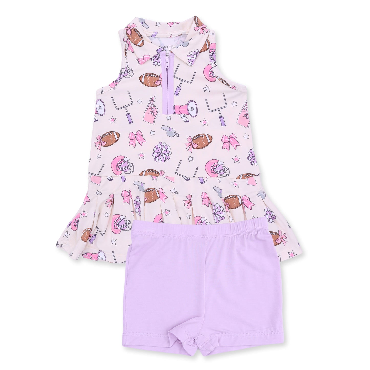 Football Cheer - Polo Tennis Dress with Cartwheel Short