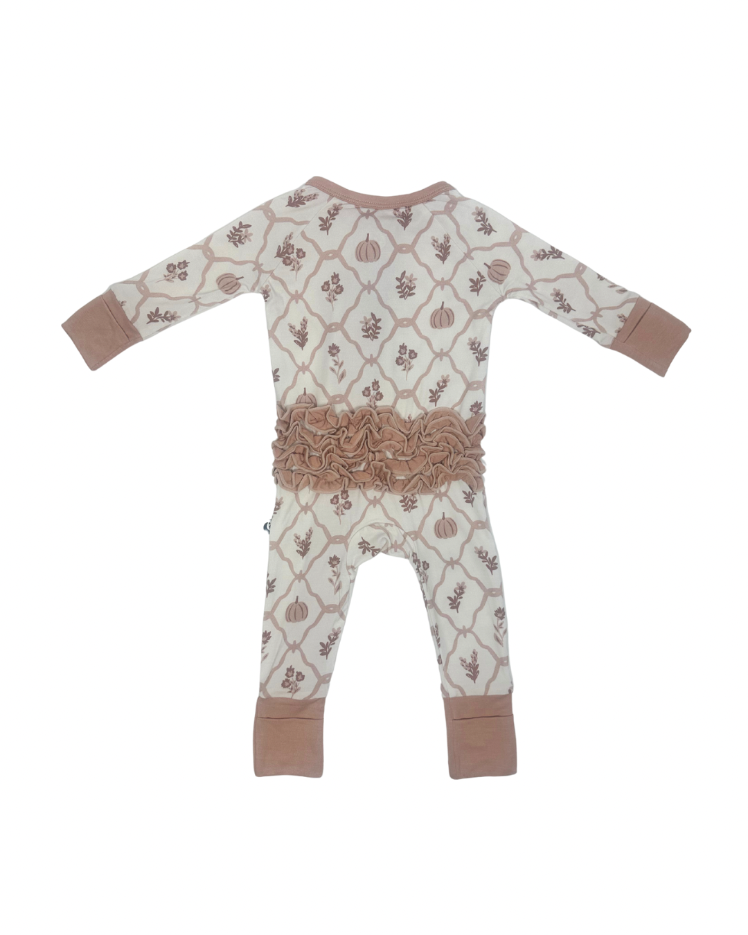 Autumn Blooms - Zipper Footie Pajamas