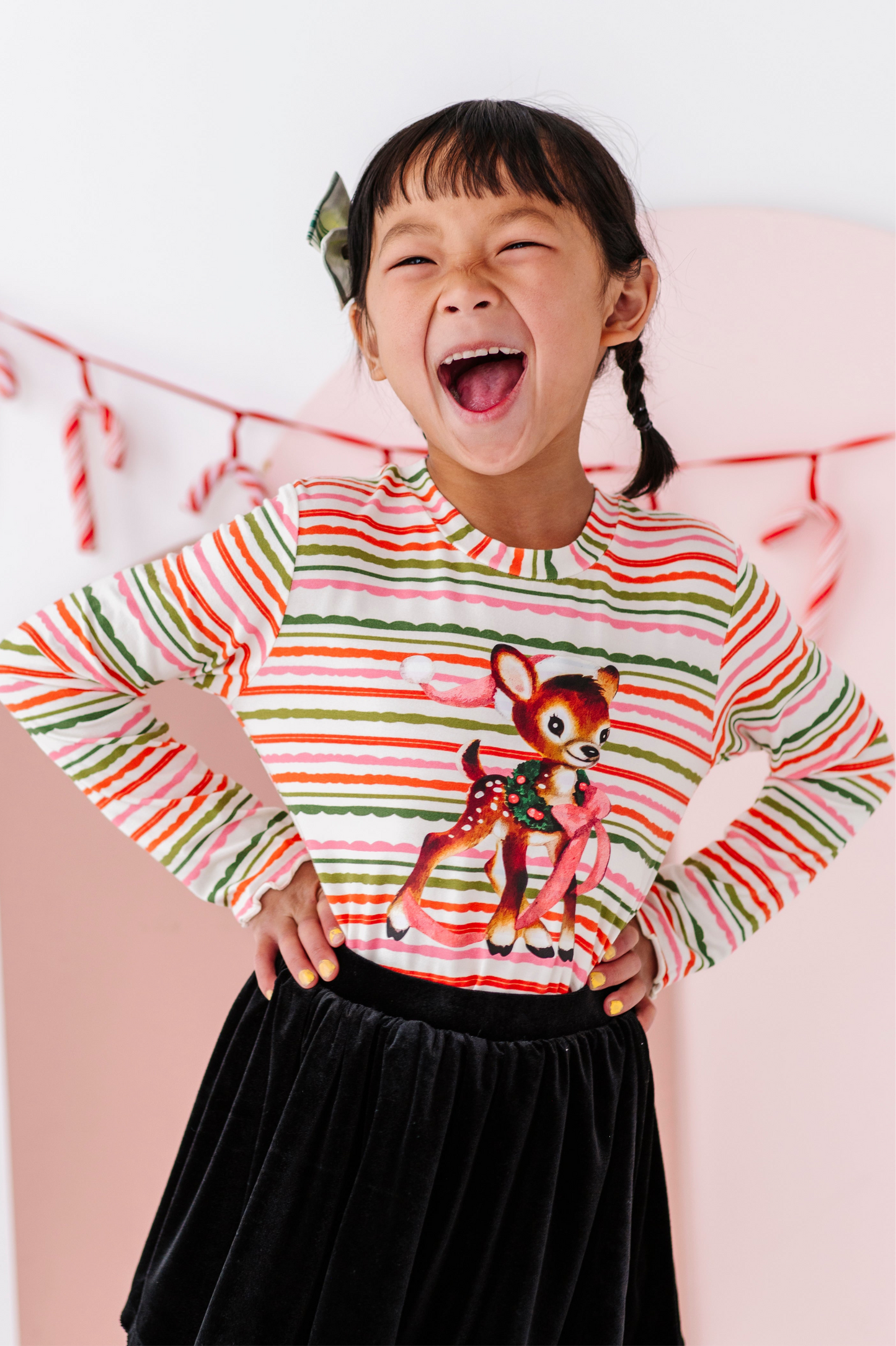 Vintage Reindeer | Bamboo Long Sleeve Shirt