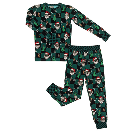 Let's Race Santa Toddler & Youth Pajamas *PREORDER - SHIPPING OUT BETWEEN DEC 6-12*