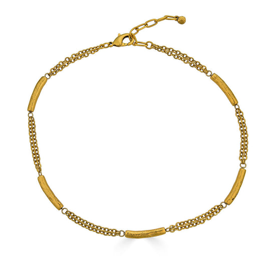 Tube Bead Station Necklace