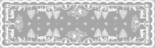 Prince of Scots Scottish Leno Gauze Mantle Scarf - Snow Lurex