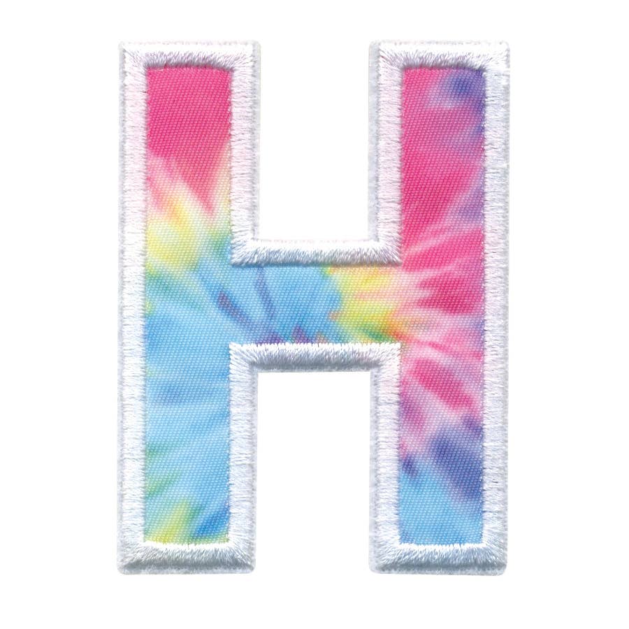 H Tie Dye Sticker Patch