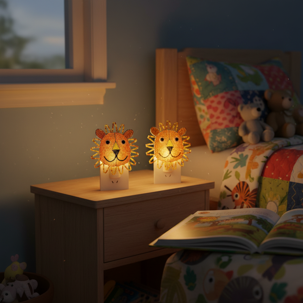 Night Light, Lion (Set of 2)