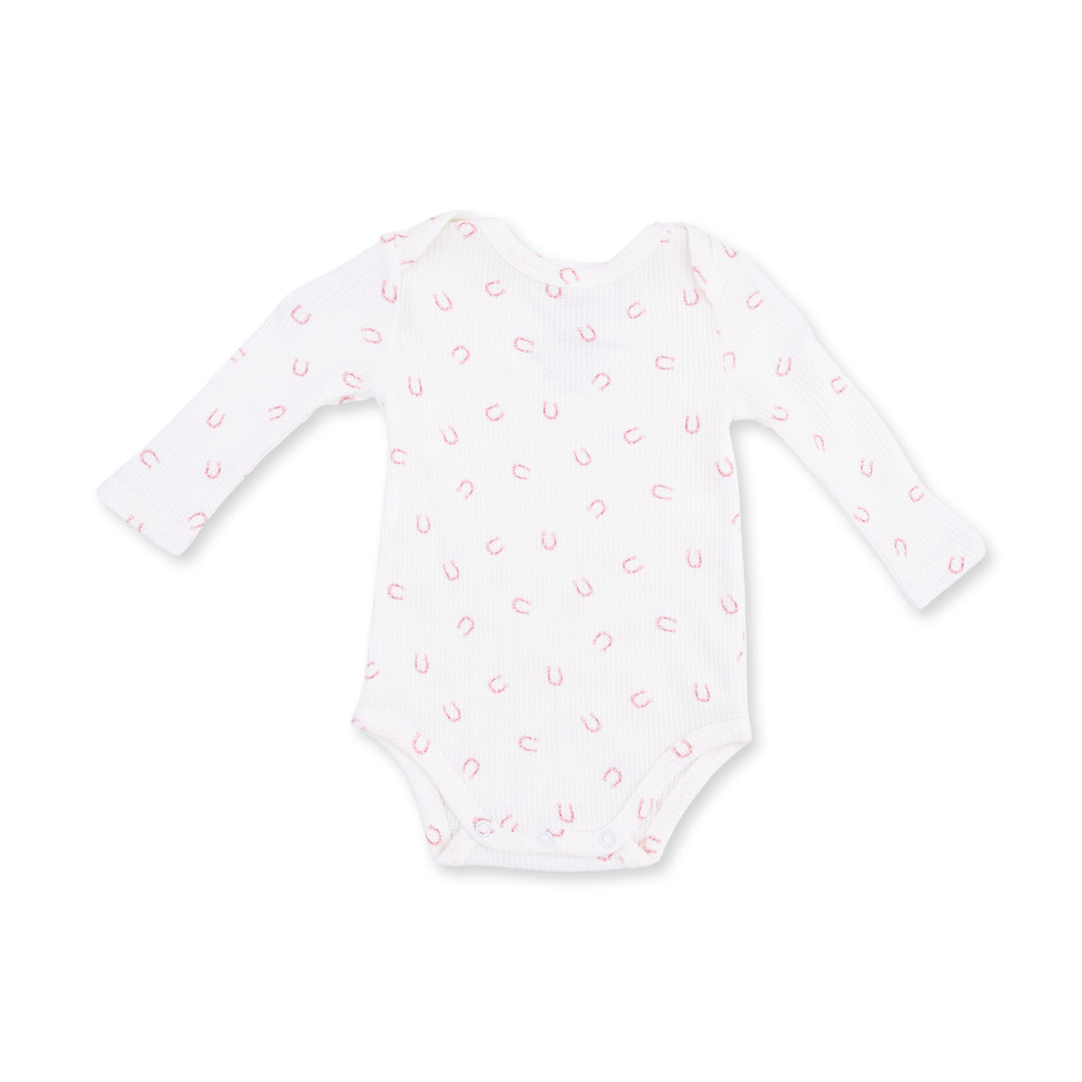 Little Horseshoes Pink - Long Sleeve Bodysuit