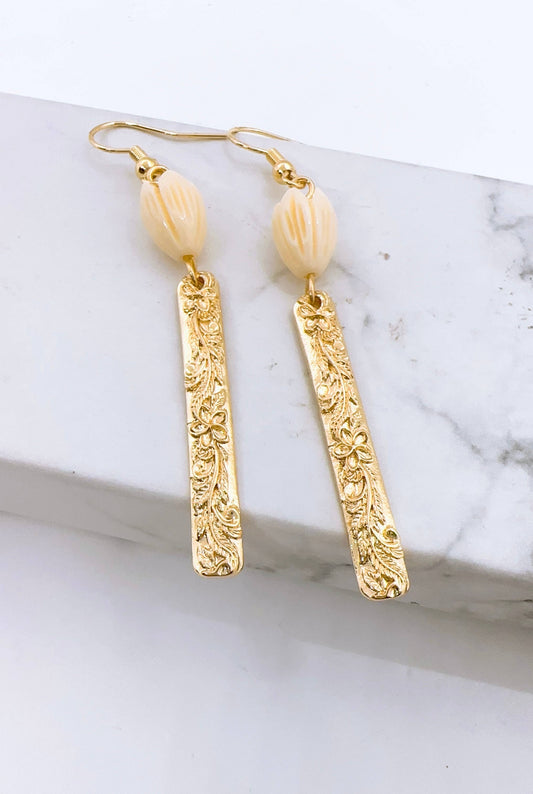 Hamilton Gold Pikake earrings