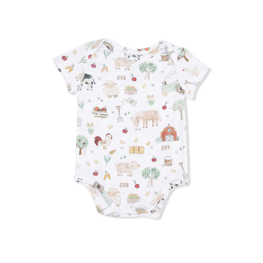 Cute Farm Animals Uni - Short Sleeve Bodysuit