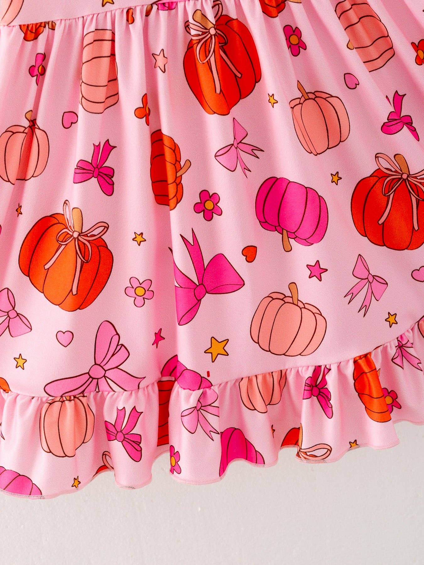 Pumpkin Ghost Print Milk Silk Dress