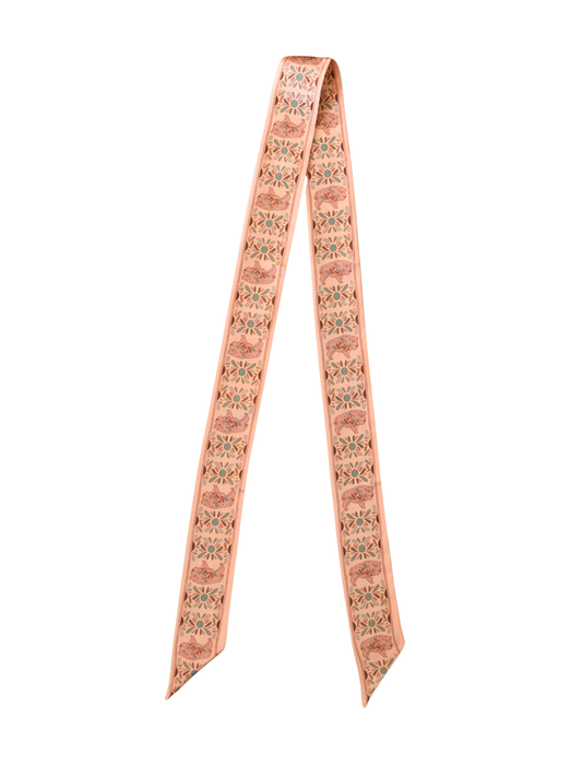 Blooming Bison Twilly Satin Chiffon Western Cowgirl Scarf