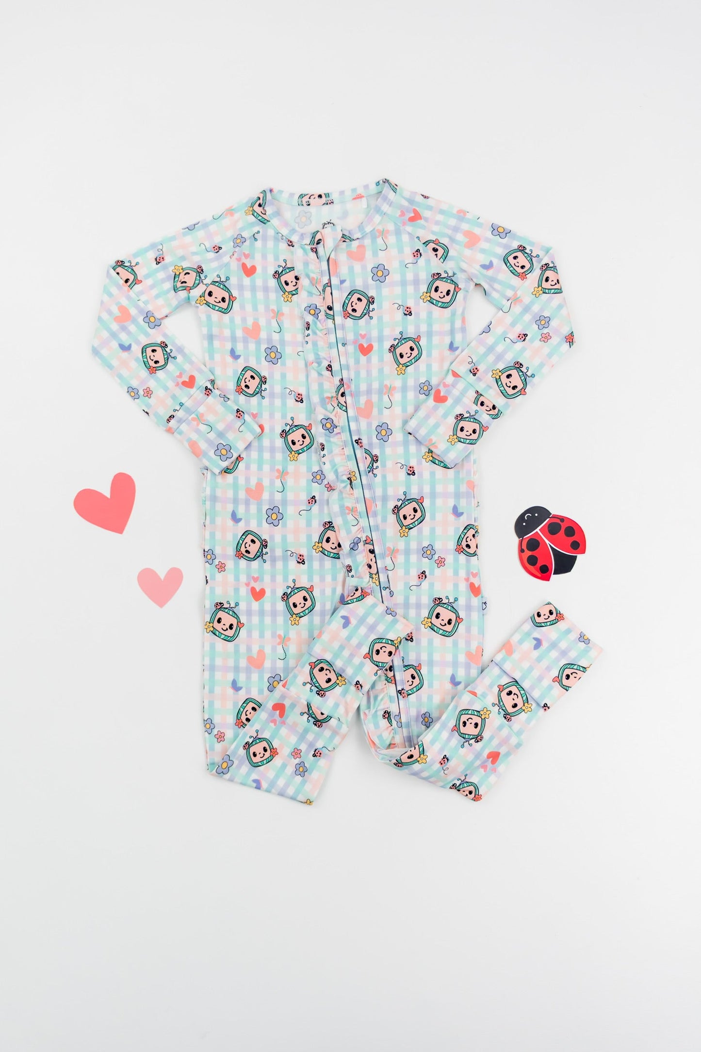 Dream Big Little Co x CoComelon SPRINGTIME MELON DREAM RUFFLE ROMPER