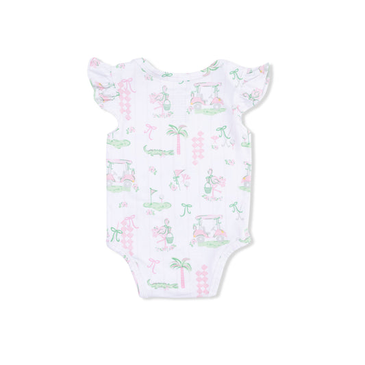 Pretty Golf - Ruffle Sleeve Bodysuit