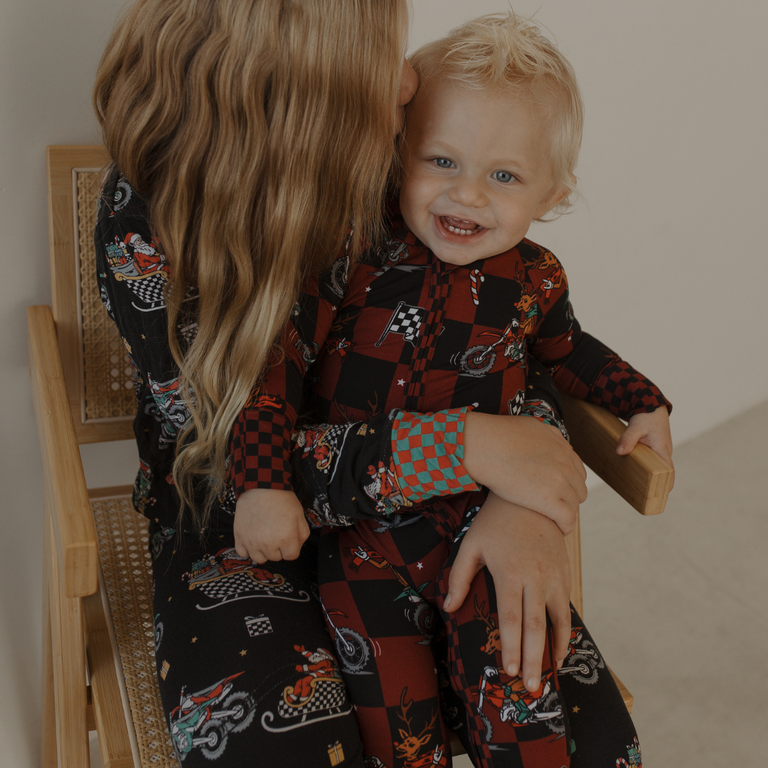 Rudolph The Red Nose Racer Zip Up Pajamas