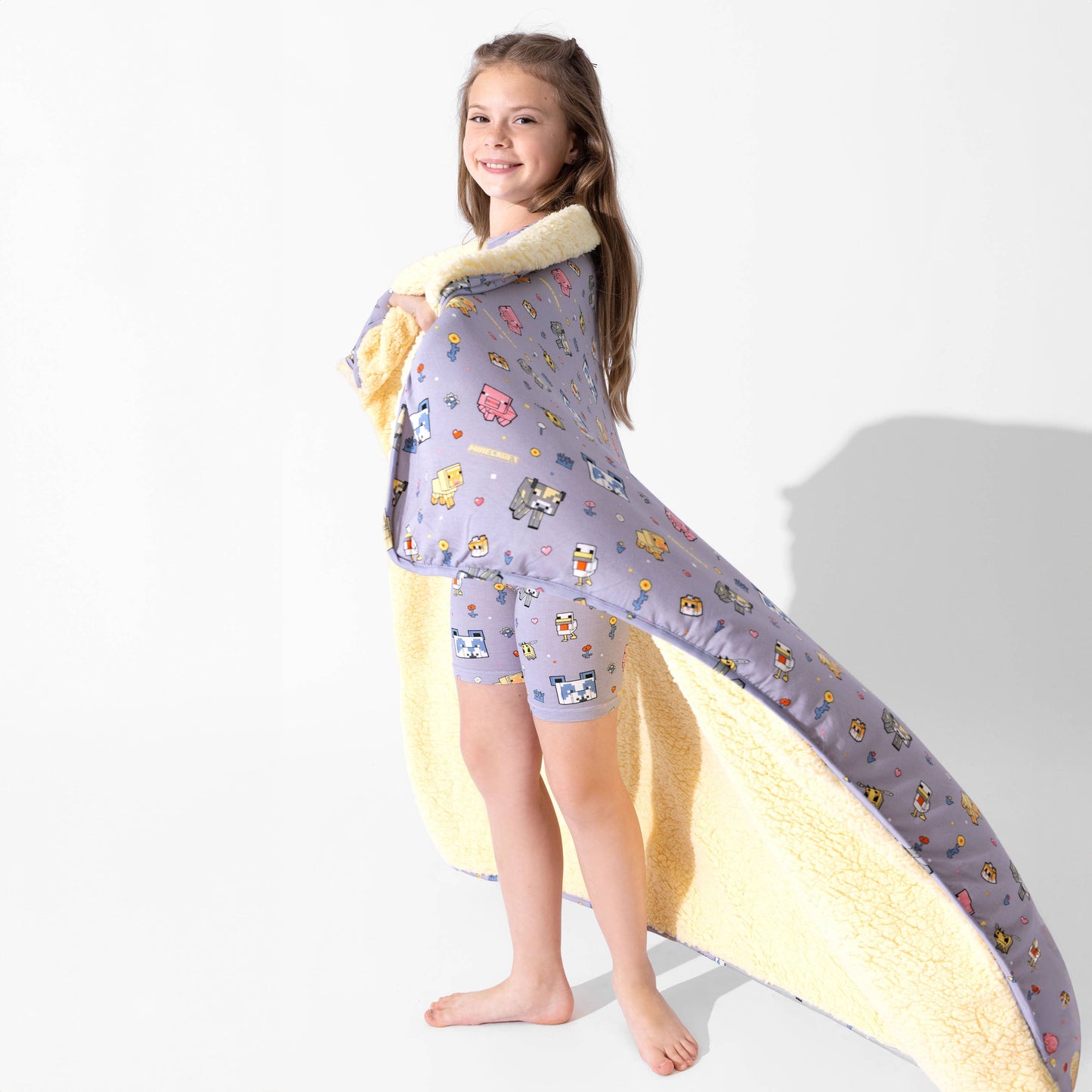 Minecraft Pixel Pals Bamboo Kids Pajama Short Set