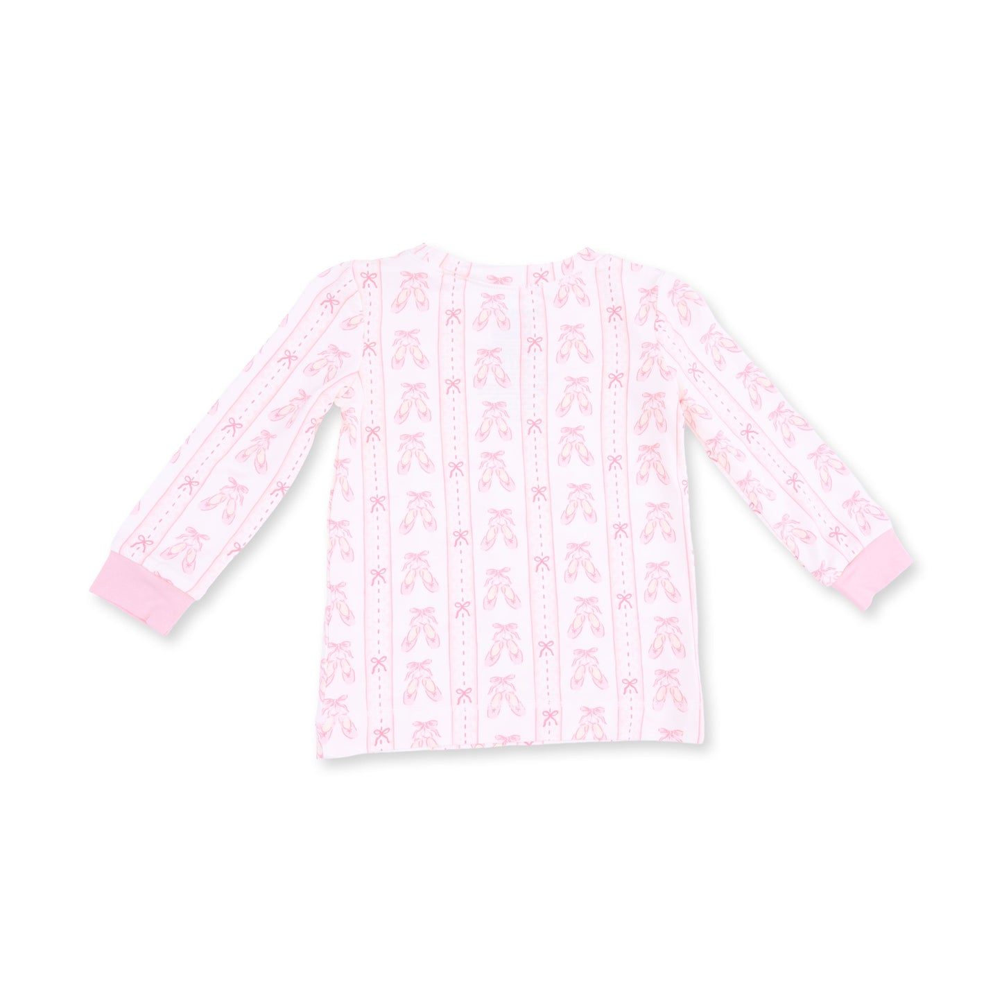 Ballet Shoes Ribbon Stripe - Long Sleeve Loungewear Set