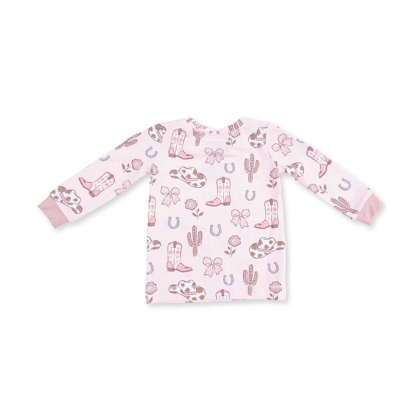 Cowgirl Boots and Bows - Long Sleeve Loungewear Set