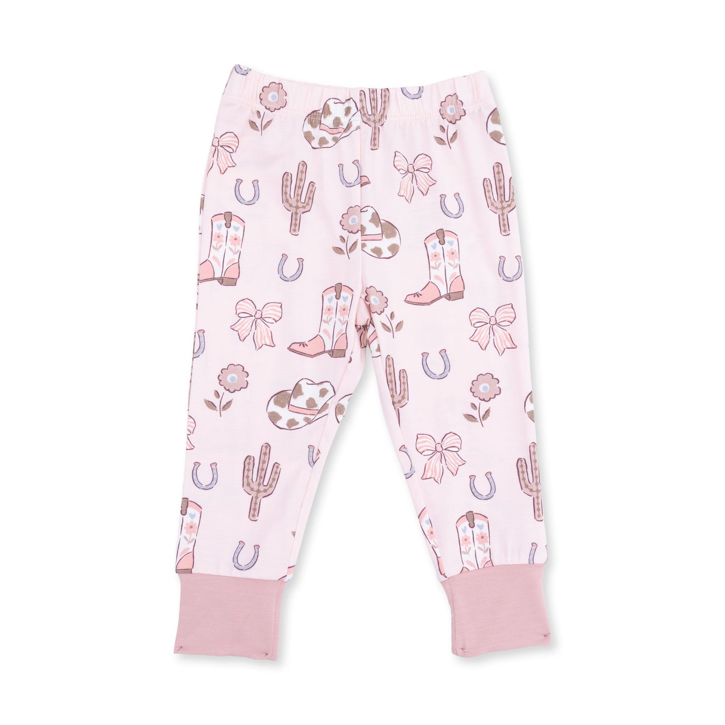 Cowgirl Boots and Bows - Long Sleeve Loungewear Set