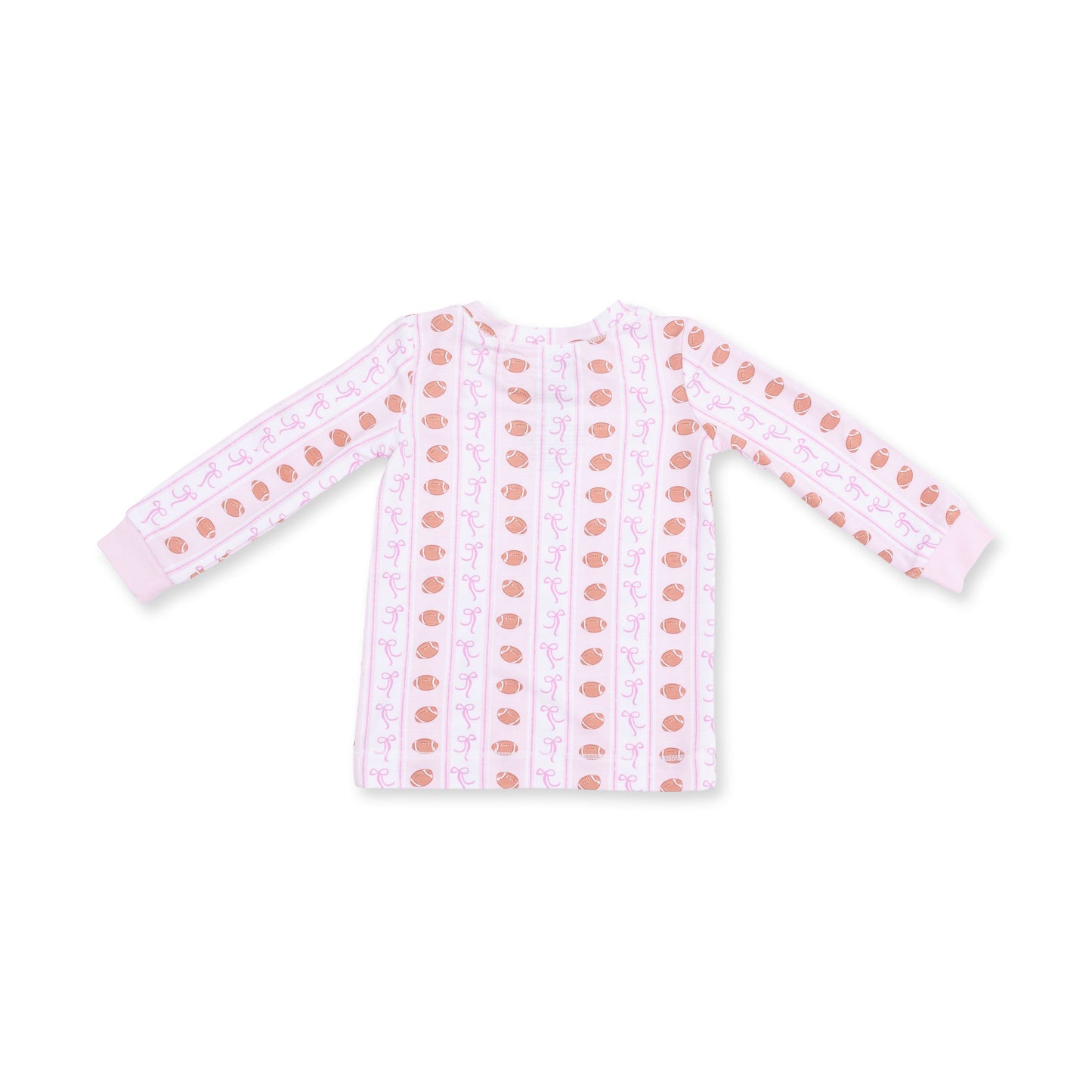 Football Bow Stripe - Long Sleeve Loungewear Set