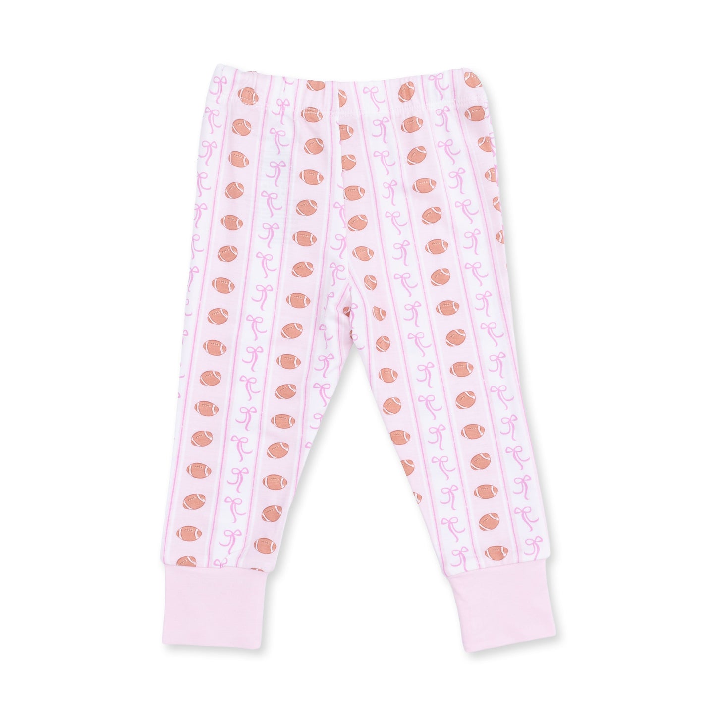 Football Bow Stripe - Long Sleeve Loungewear Set