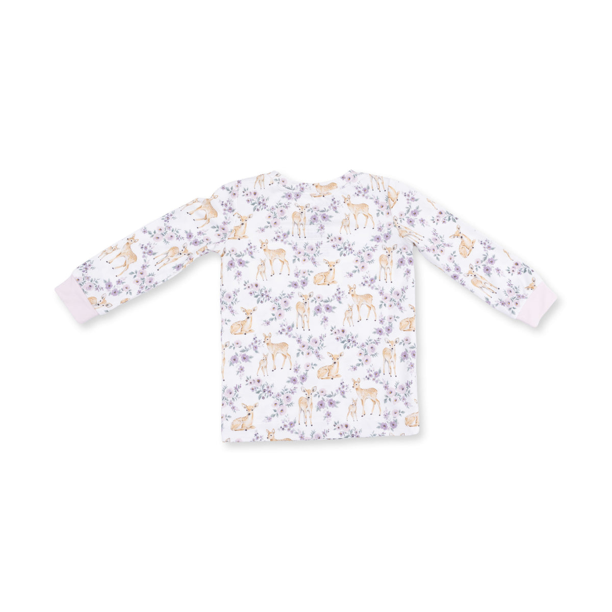 Floral Deer - Long Sleeve Loungewear Set