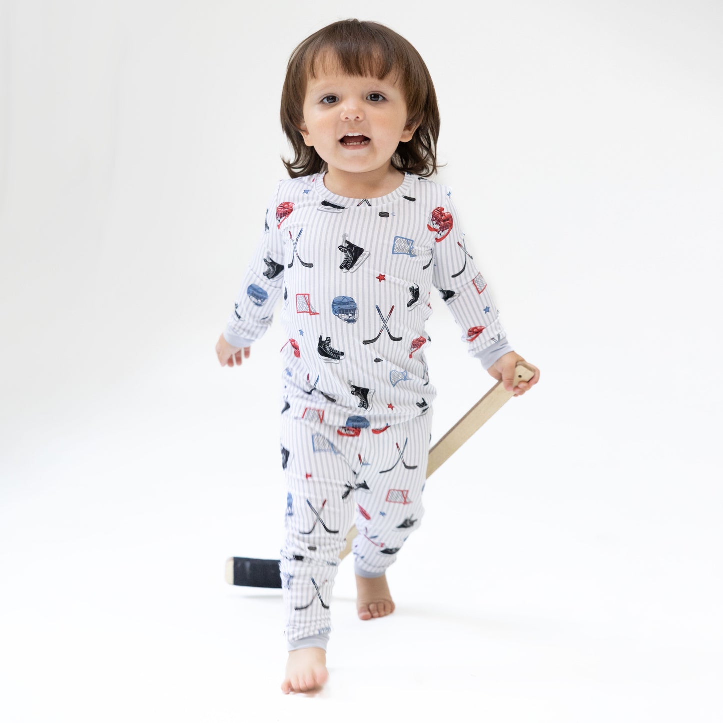 Hockey Stripe - Long Sleeve Loungewear Set