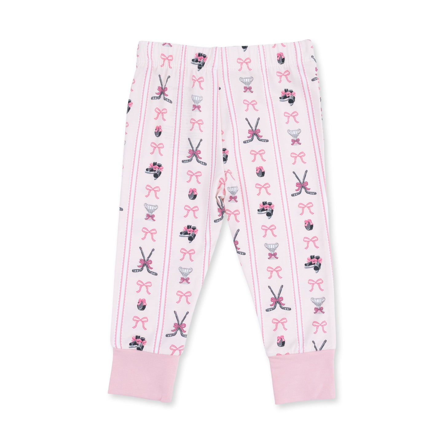 Megan's Bowtiful Hockey Stripe - Long Sleeve Loungewear Set