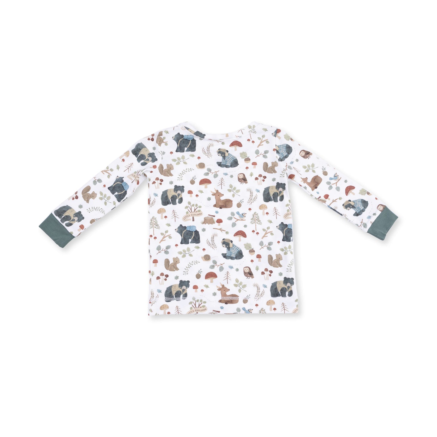 Southern Woodland Animals Green - Long Sleeve Loungewear Set