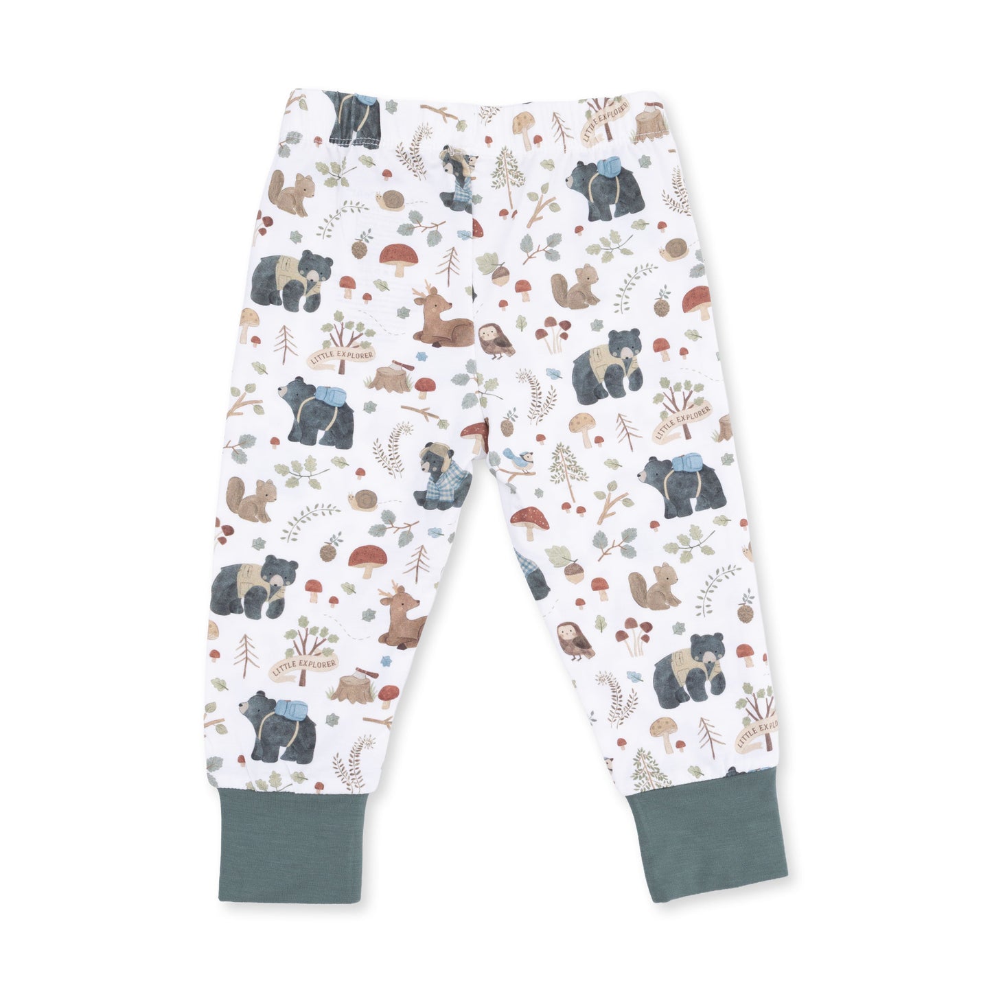 Southern Woodland Animals Green - Long Sleeve Loungewear Set