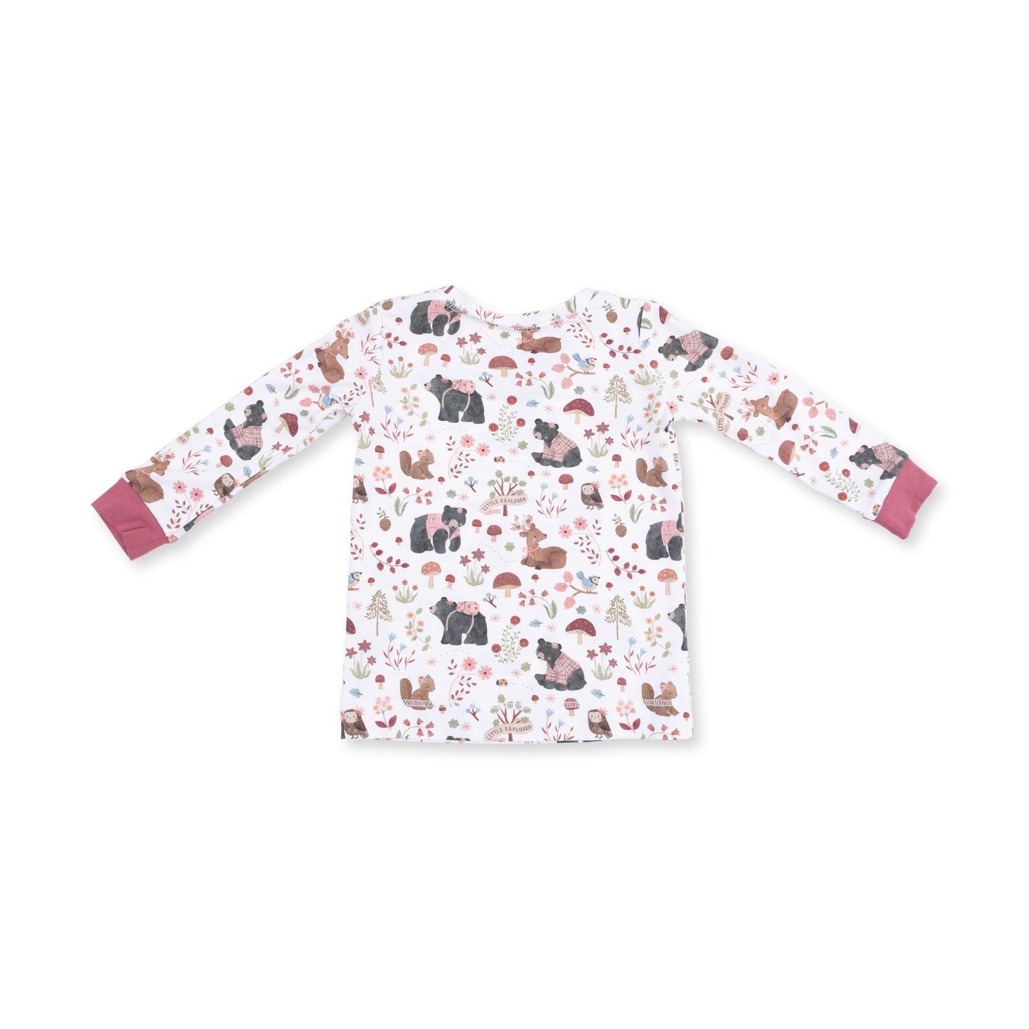 Southern Woodland Animals Pink - Long Sleeve Loungewear Set